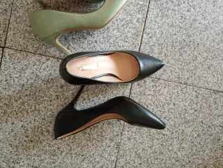 Lote 4 pares de zapatos tacón