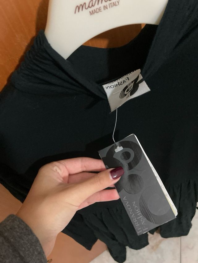 Abito lungo nero donna