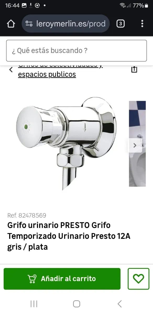 Grifo PRESTO Temporizado Urinario