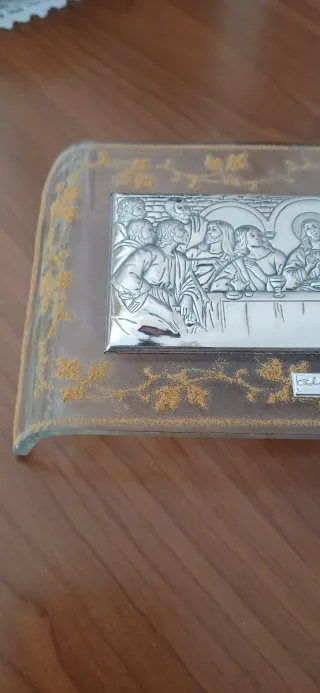 Quadretto Argento e Murano Ultima Cena