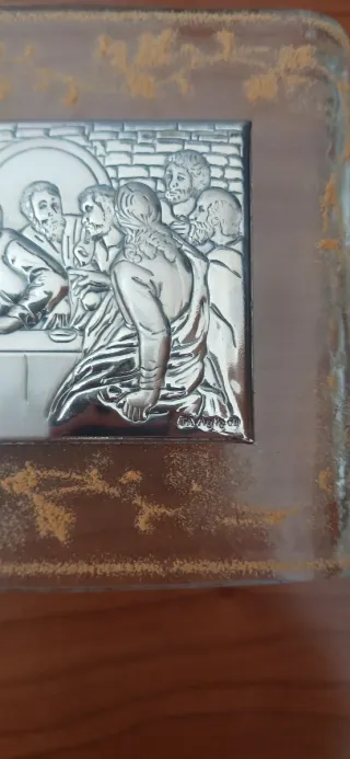 Quadretto Argento e Murano Ultima Cena