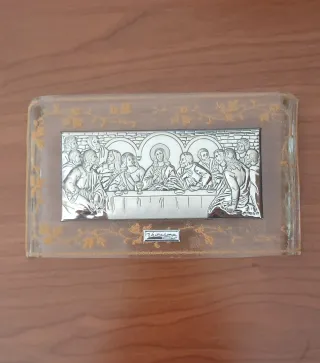 Quadretto Argento e Murano Ultima Cena