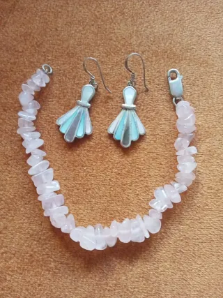 Conjunto Plata 925: Pulsera y Pendientes