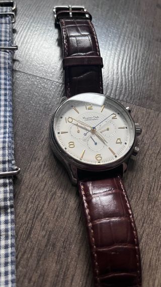 Reloj Massimo Dutti Cronógrafo Marrón/Plata