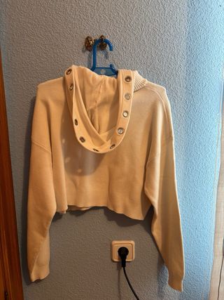 Sudadera Zara Beige Talla S