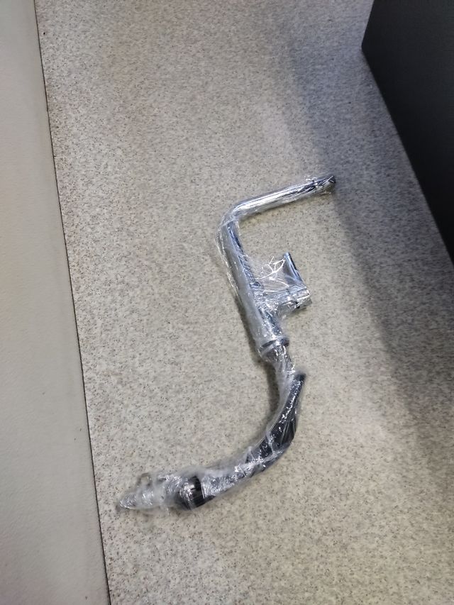 Grifo Cocina Extensible Negro y Plata