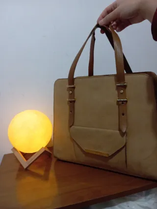Bolso Pedro del Hierro cuero beige claro