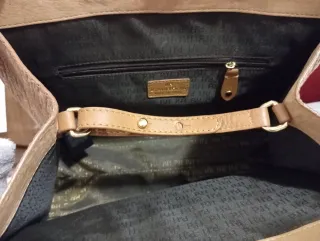 Bolso Pedro del Hierro cuero beige claro