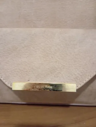 Bolso Pedro del Hierro cuero beige claro