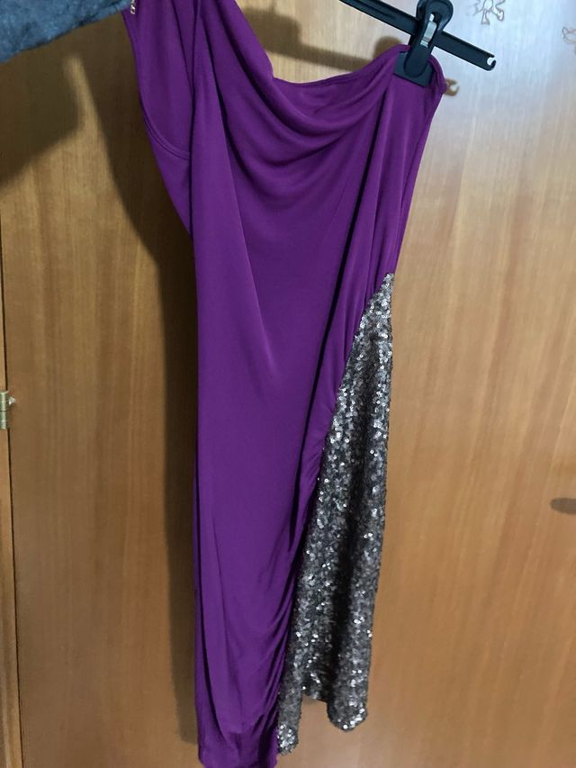 Abito donna viola con paillettes