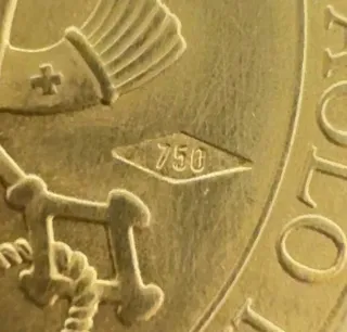 Medaglia Giovanni Paolo II Oro 18k Canonizzazione