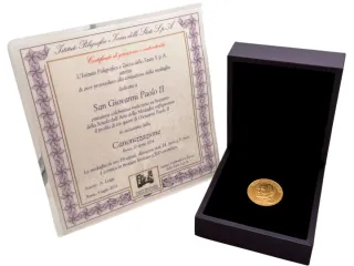 Medaglia Giovanni Paolo II Oro 18k Canonizzazione