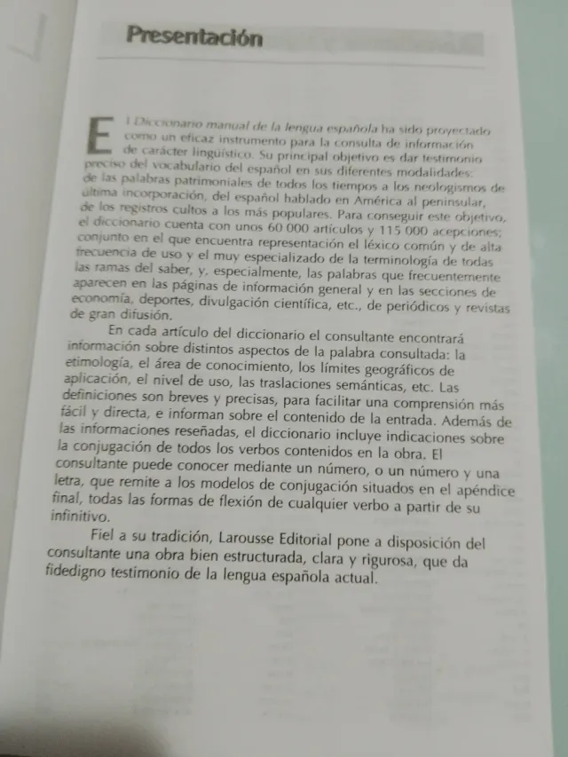 Diccionario manual de la lengua española