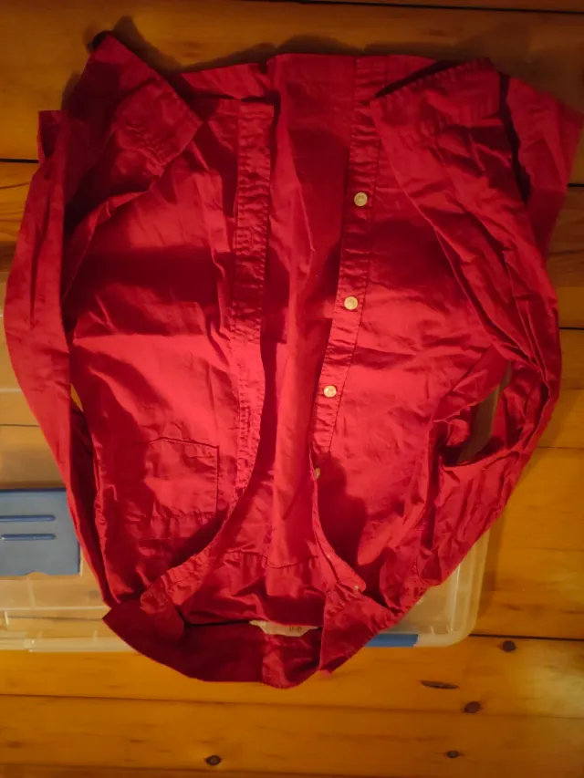 Camisa roja niño/niña lote de dos camisas 7-8