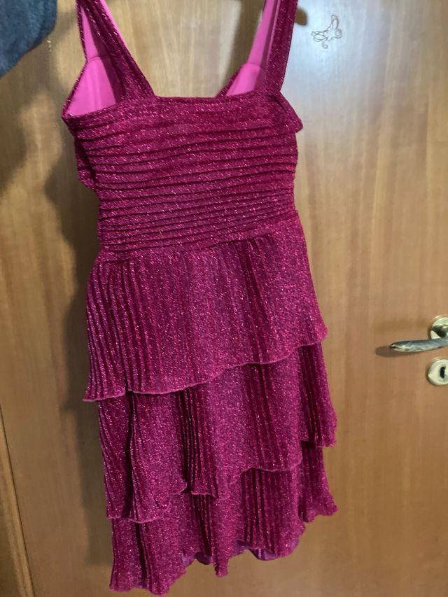 Abito corto donna glitterato rosso