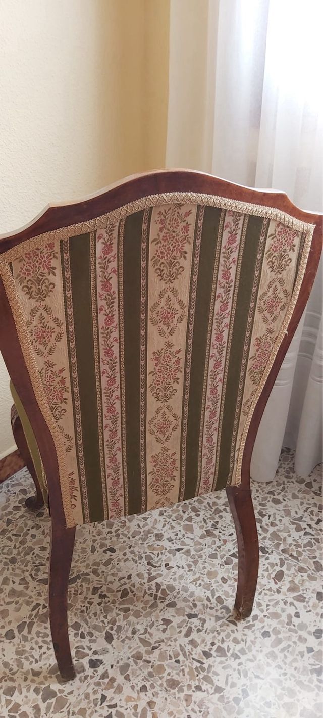 Juego de 2 Sillas Tapizadas Madera