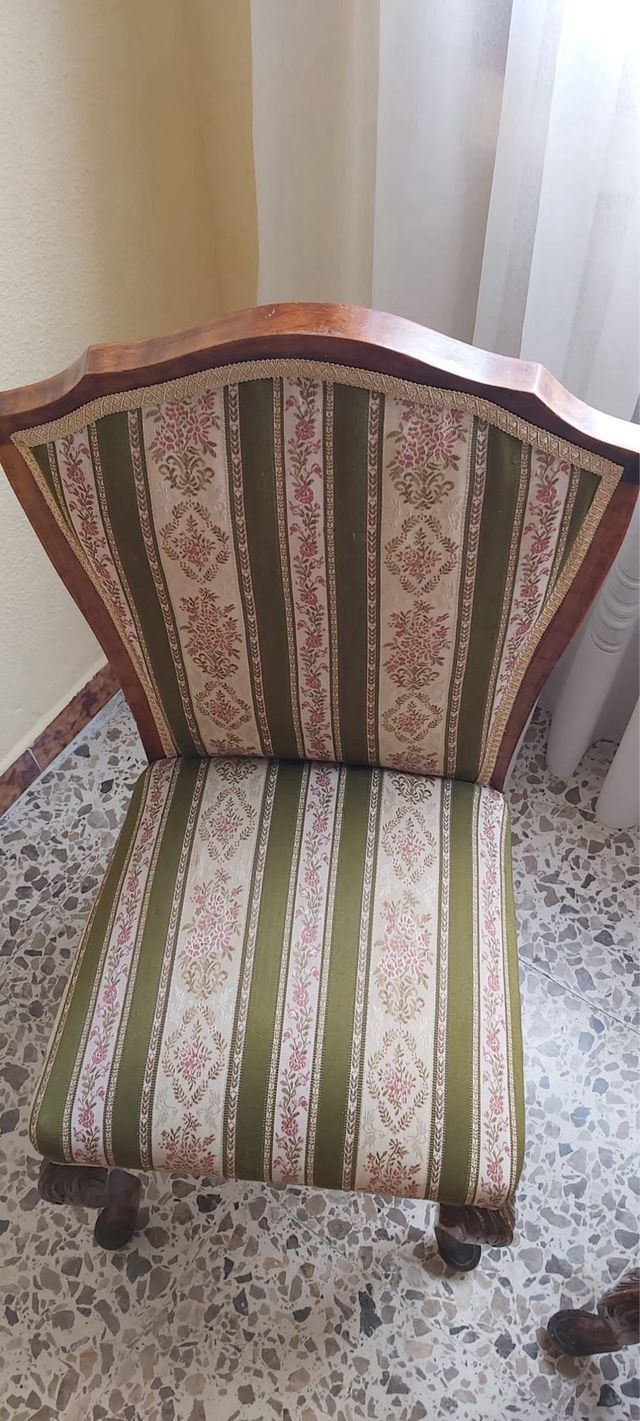 Juego de 2 Sillas Tapizadas Madera