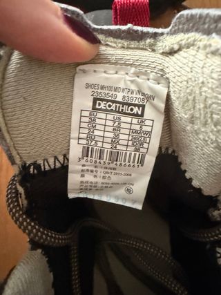 Botas trekking Quechua Talla 38