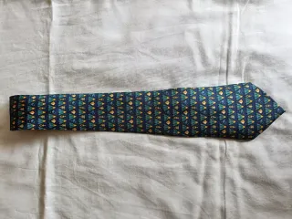 Corbata Hermes azul y verde