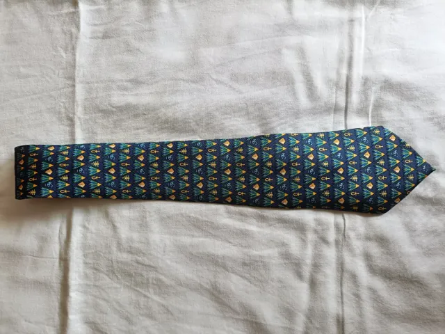 Corbata Hermes azul y verde