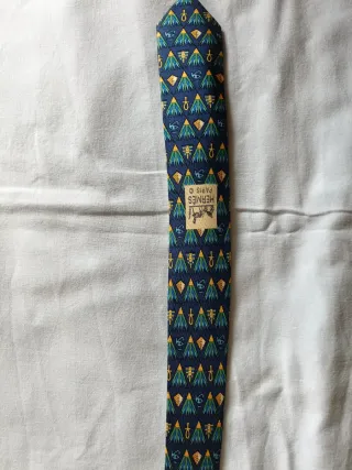 Corbata Hermes azul y verde