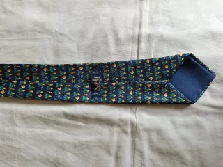 Corbata Hermes azul y verde