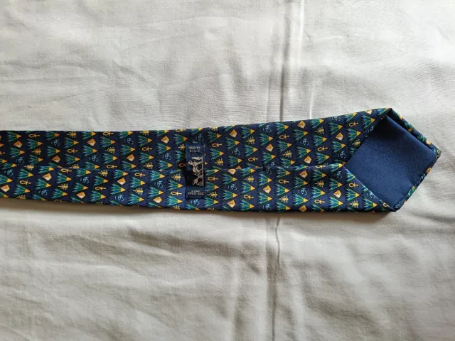 Corbata Hermes azul y verde