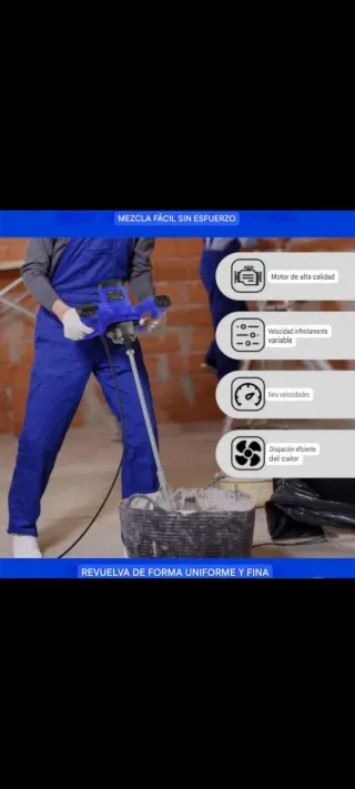 NUEVA! Batidora Construcción 2600W Regulable