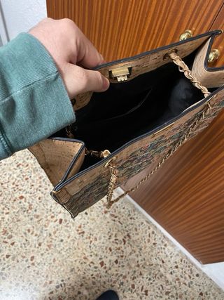 Bolso de mujer estampado cadena dorada NUEVO