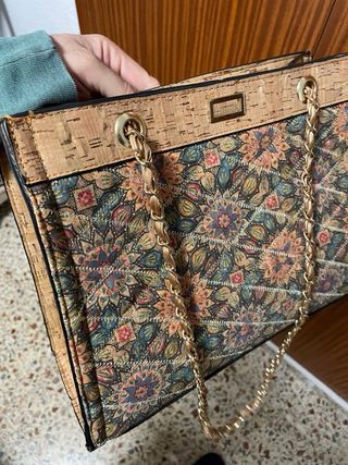 Bolso de mujer estampado cadena dorada NUEVO