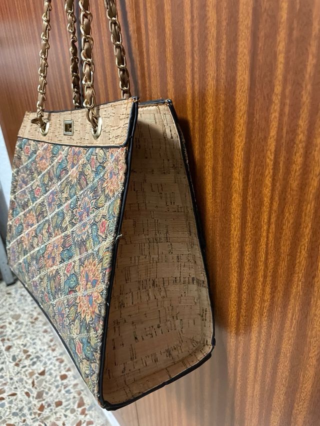 Bolso de mujer estampado cadena dorada NUEVO