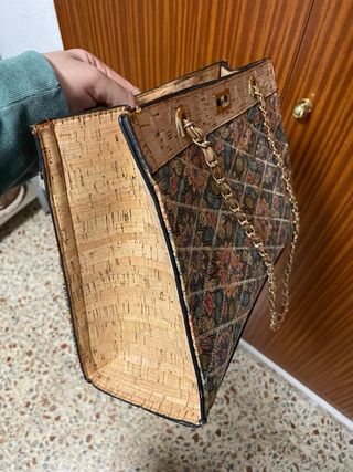 Bolso de mujer estampado cadena dorada NUEVO