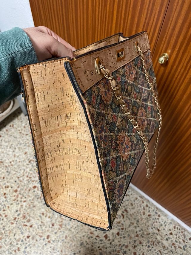 Bolso de mujer estampado cadena dorada NUEVO
