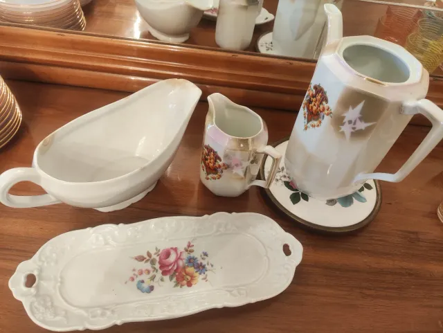 Lote vajilla vintage años 60 flores retro