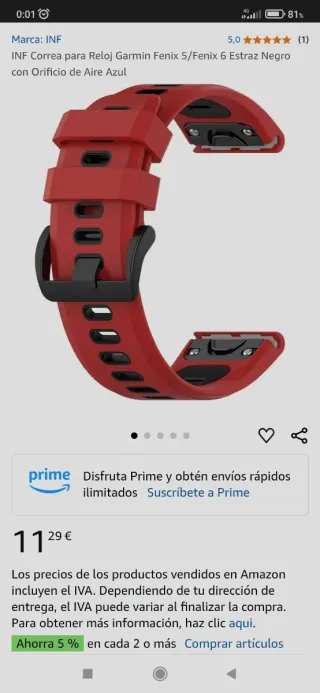 Correas 20/22mm Quick Fit.