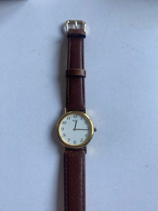 Reloj Seiko Quartz Dorado y Marrón