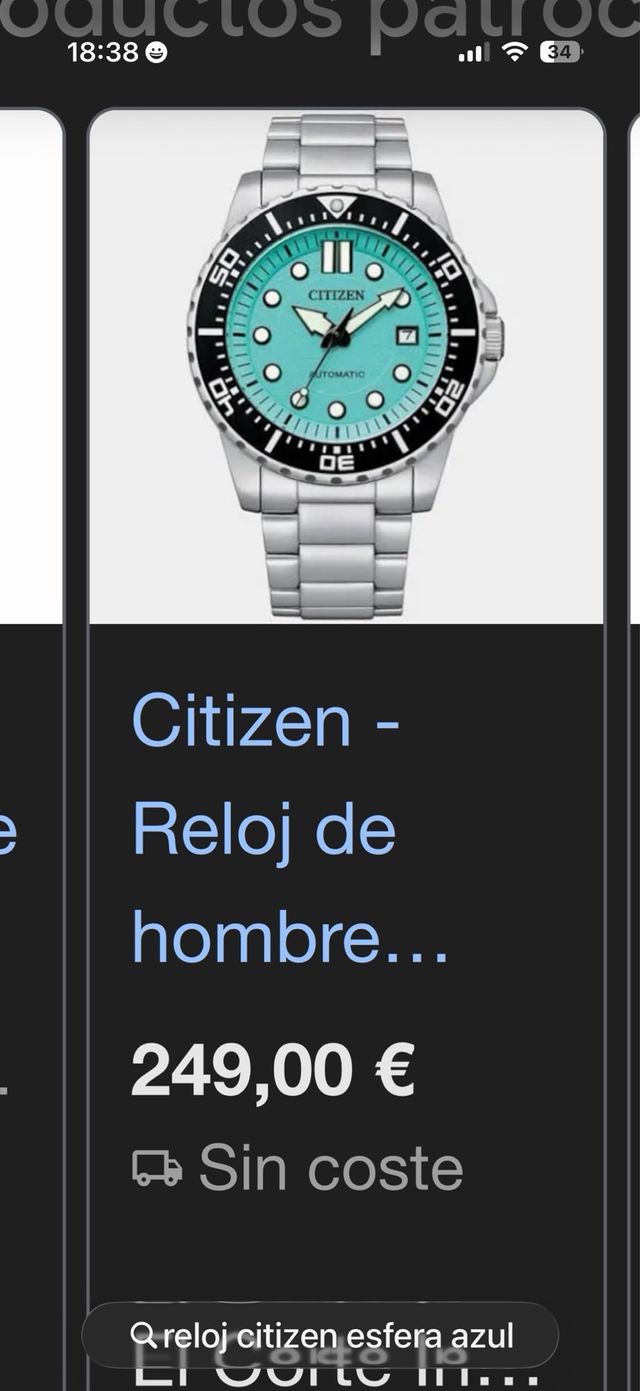 Reloj Citizen Automático Azul NJ0170-83X