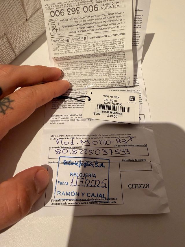 Reloj Citizen Automático Azul NJ0170-83X