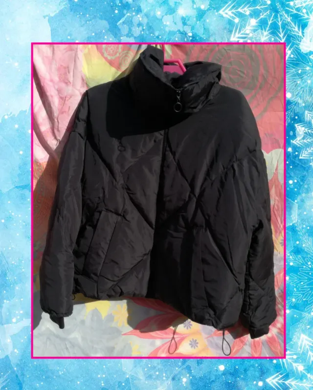 PLUMÍFERO IMPERMEABLE CHUBASQUERO NEGRO