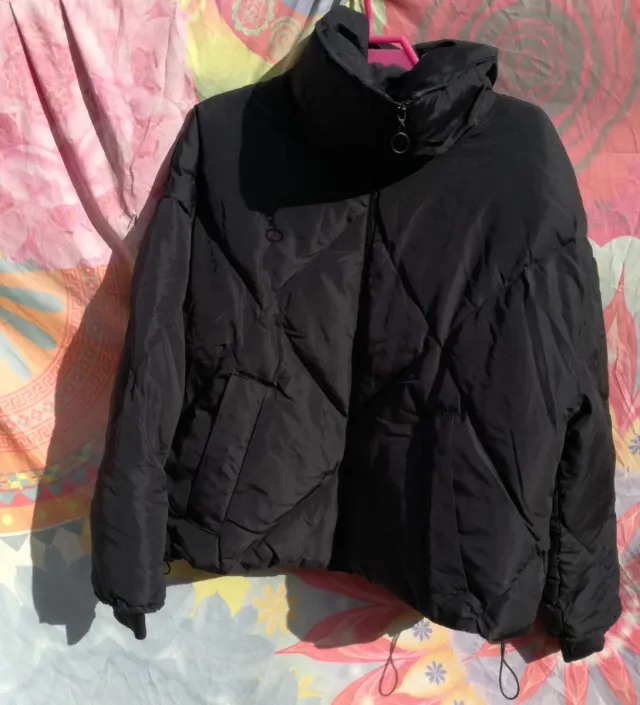 PLUMÍFERO IMPERMEABLE CHUBASQUERO NEGRO