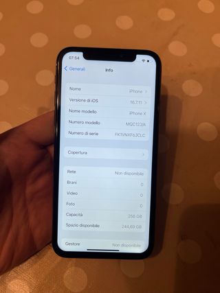 iPhone X 256gb 100% Salute Batteria!!
