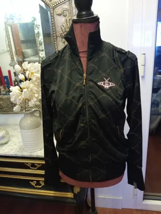 Sudadera mujer negra y rosa