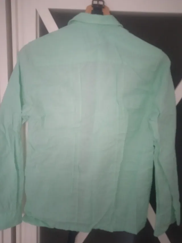 Camisa guayabera infantil verde