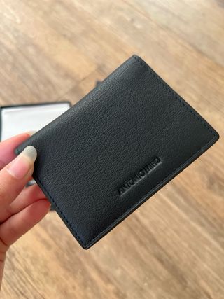 Tarjetero Billetera Antonio Miro Negro Nuevo Caja