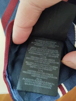 Corbata Massimo Dutti Rayas Azul, granate y blanco