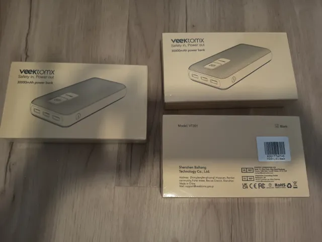 veektomx Power Bank 30000mAh VT301 Negro