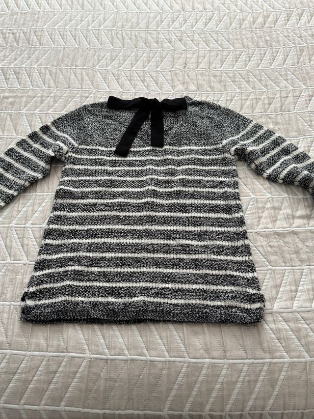 Conjunto 2 jerséis rayas gris y blanco