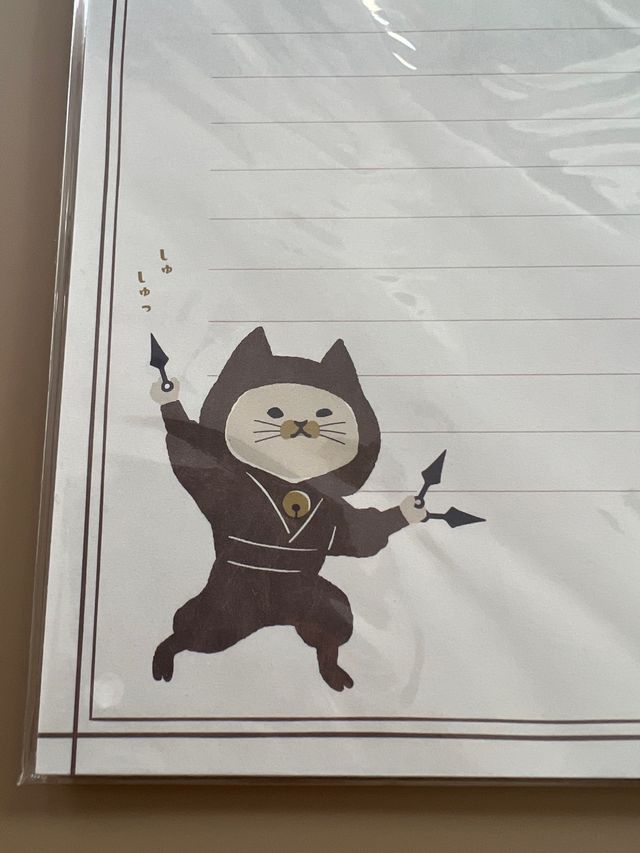 Papel de cartas y sobres Ninja hecho en Japón