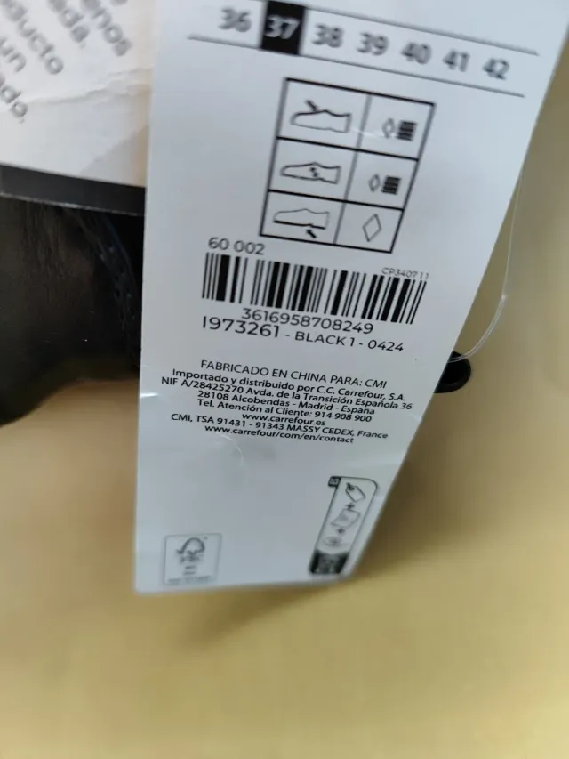 Botines negros talla 37