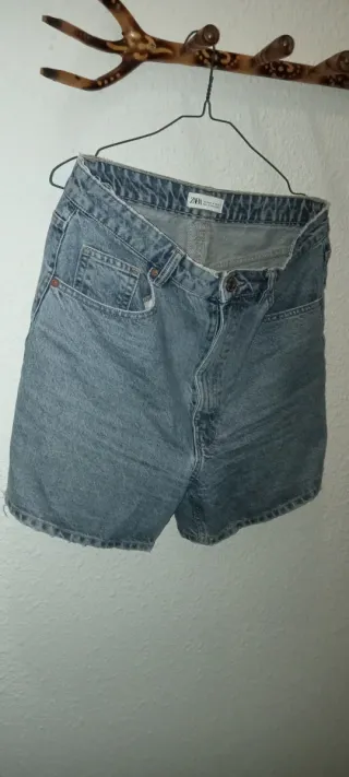 Pantalón corto mujer Zara azul